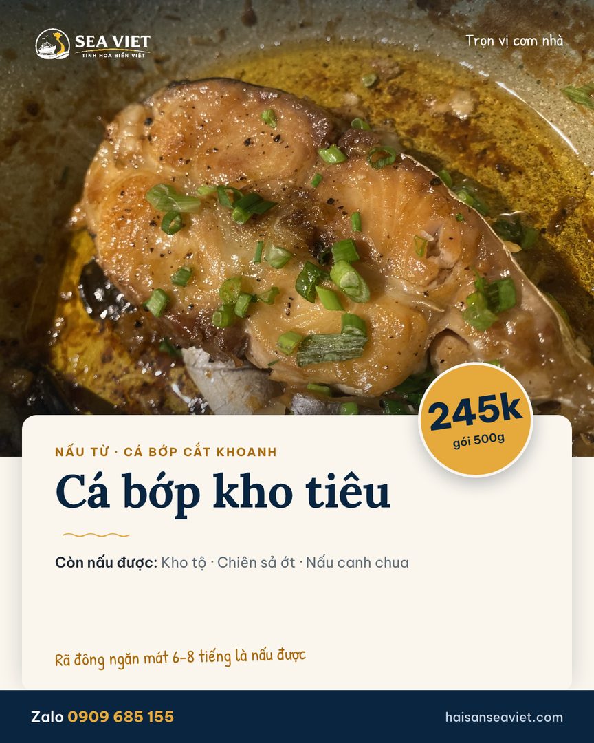 Poster Cá bớp kho tiêu