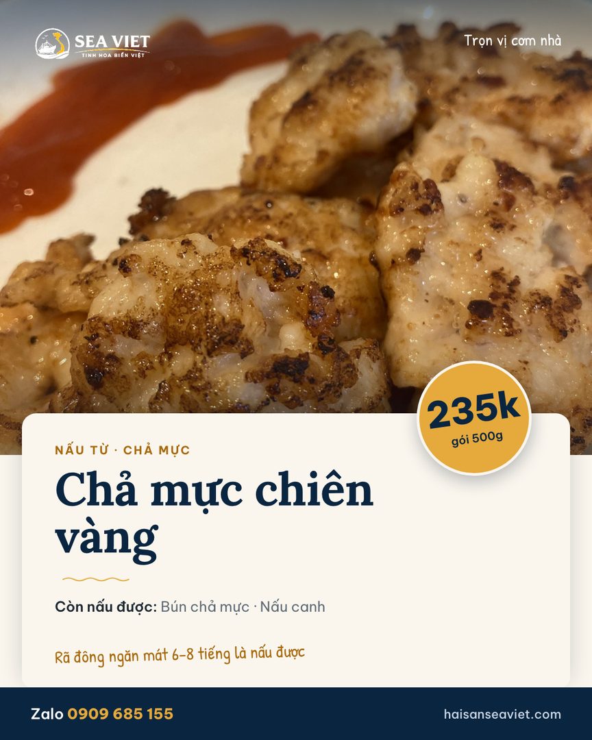 Poster Chả mực chiên vàng