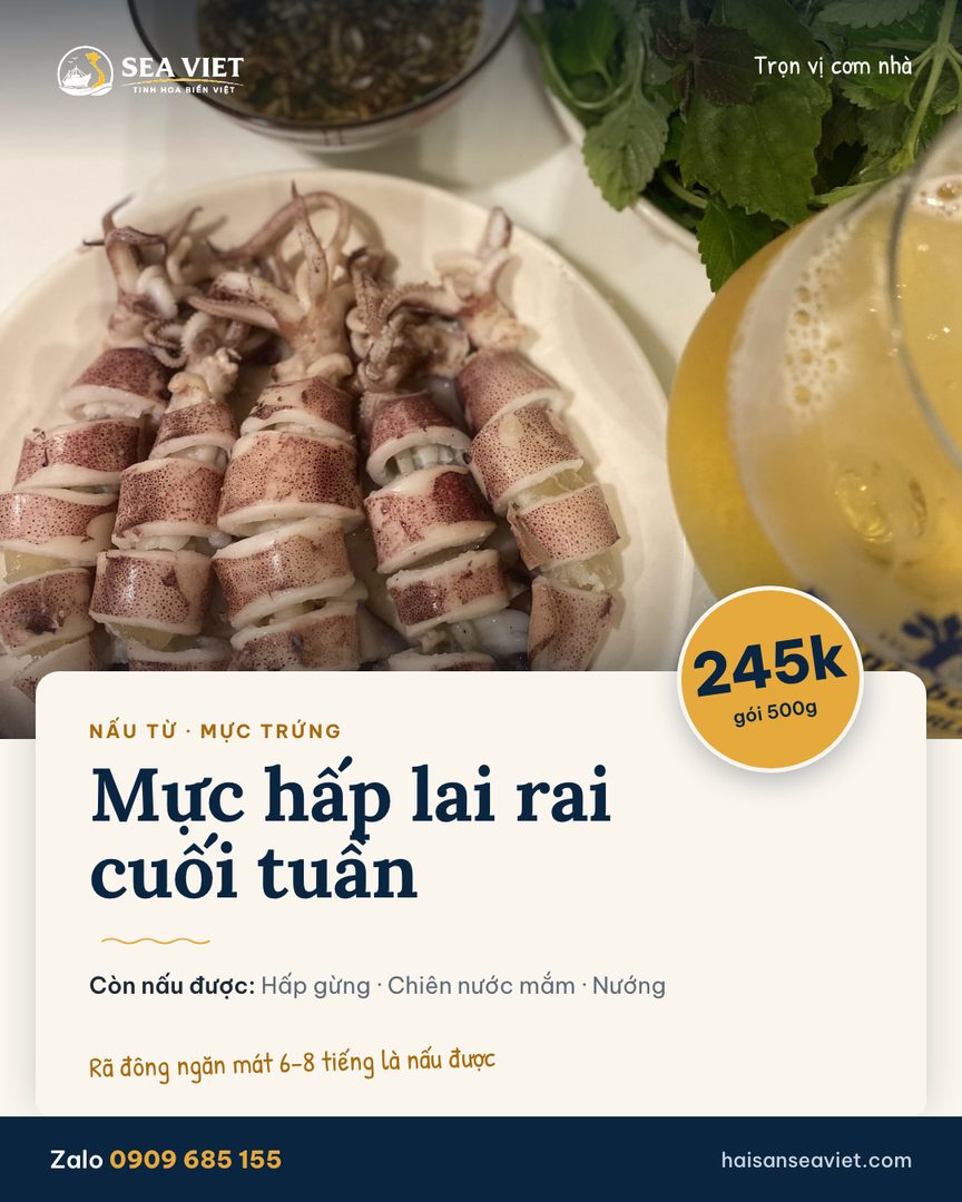 Poster Mực hấp lai rai cuối tuần